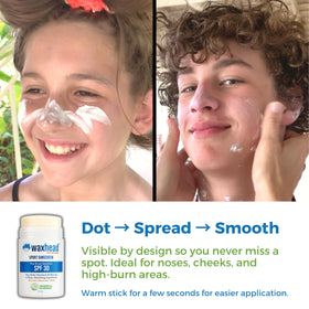 Waxhead zinc oxide sunscreen stick with water resistance for active days outdoors