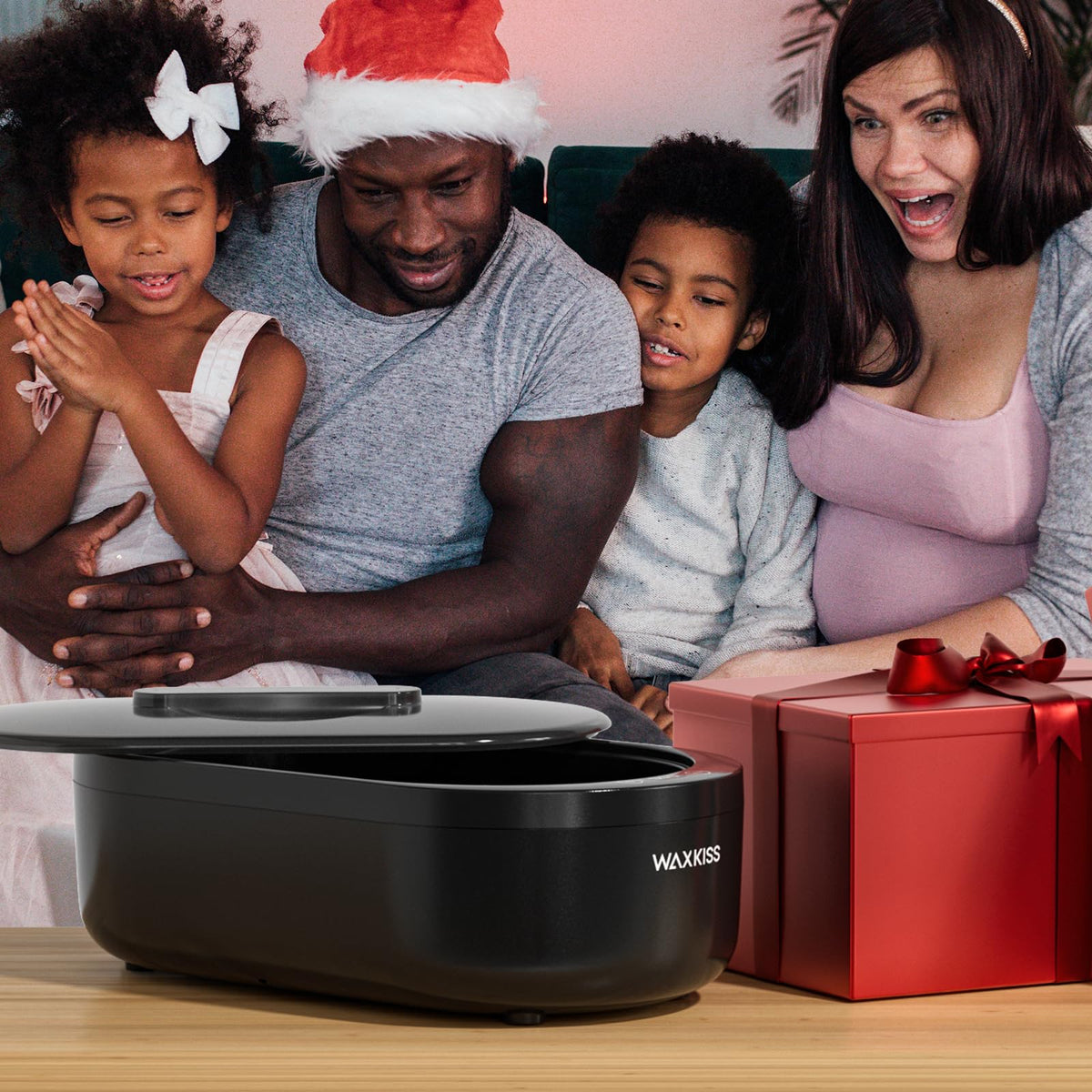 Waxkiss paraffin warmer with digital display provides precise temperature control.