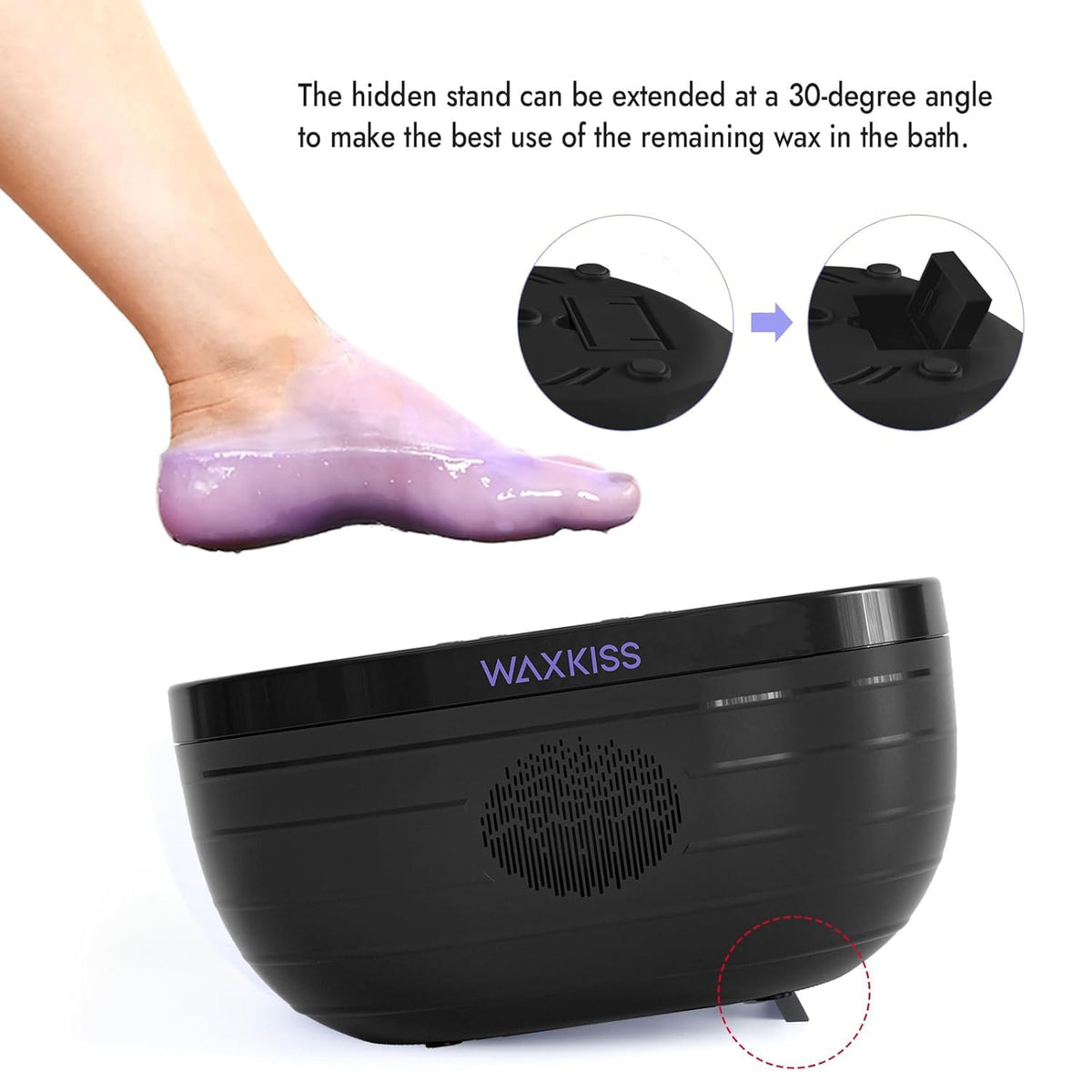 Waxkiss easy temperature control supports comfortable customizable home spa experiences.