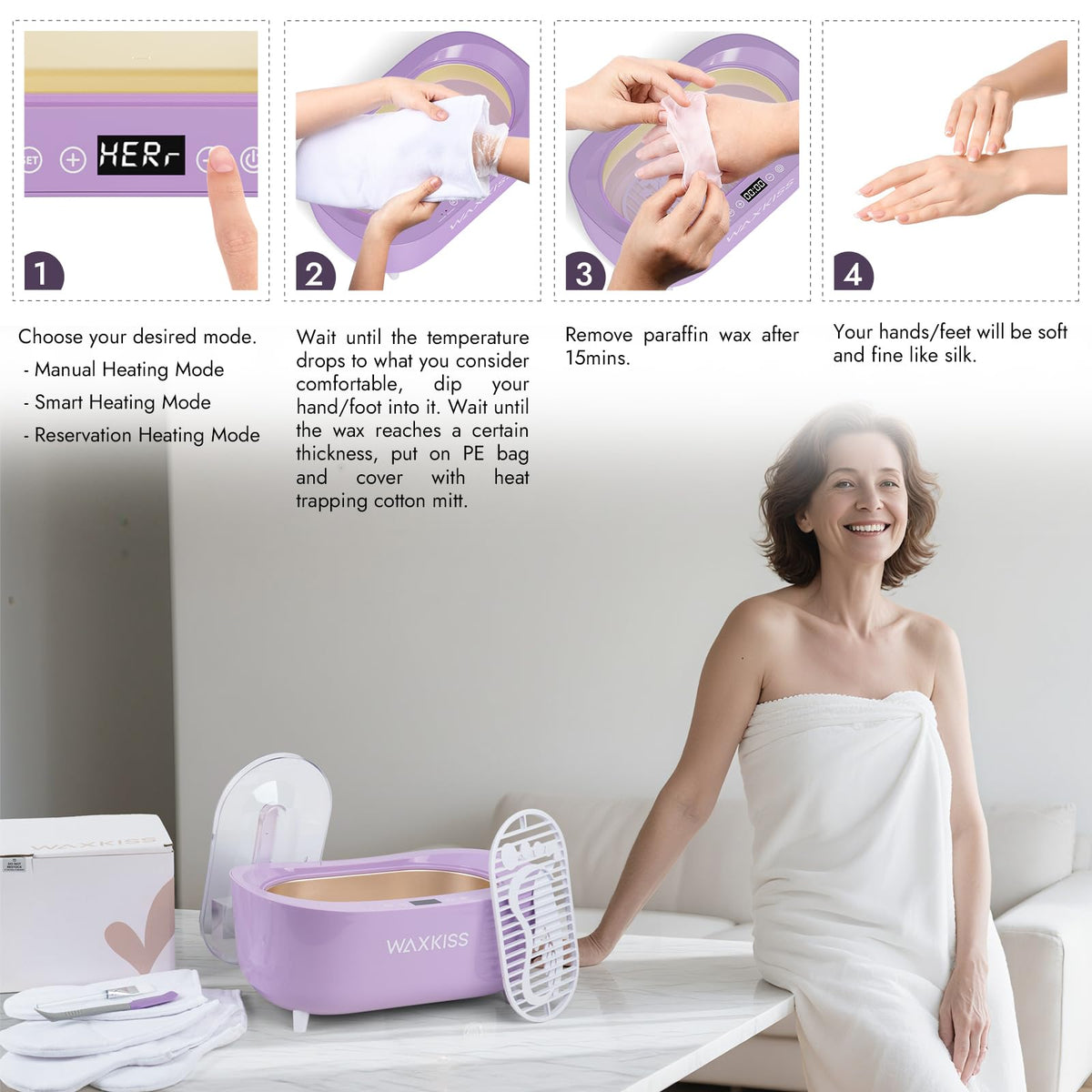 Complete kit includes gloves, covers, and brushes for mess-free use.