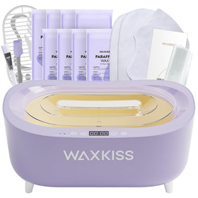 Waxkiss Intelligent Paraffin Wax Machine with a sleek white-gold finish for at-home spa sessions.