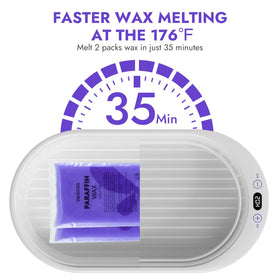 Waxkiss NTC temperature control ensures steady heat during wax sessions.