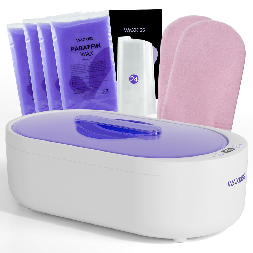 Waxkiss small paraffin wax machine for hands with compact design for convenient at-home spa sessions.