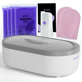 Waxkiss small paraffin wax machine for hands, front view, compact design for home use