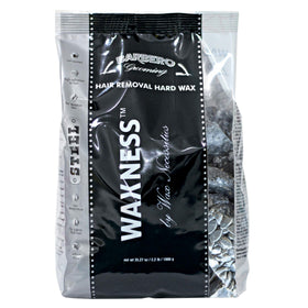 Waxness Barbero Steel hard wax beads close-up during melting for smooth application