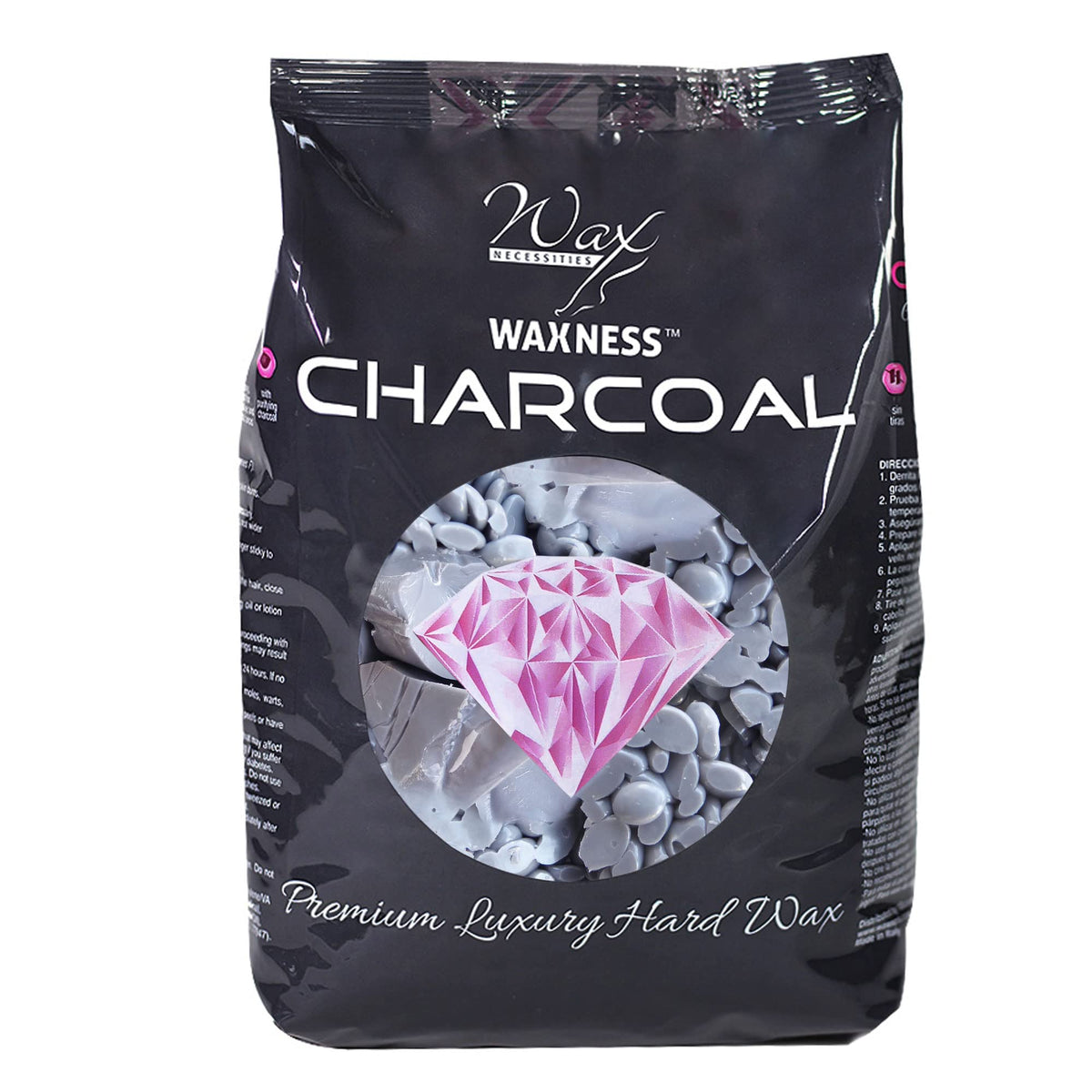 Waxness Charcoal Hard Wax Beads creamy film for sensitive areas