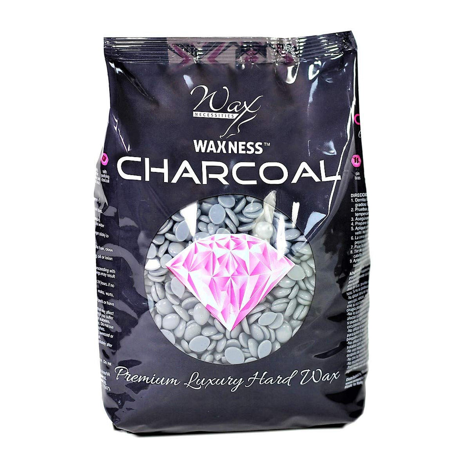 Waxness Charcoal Hard Wax Beads packaging for professionals