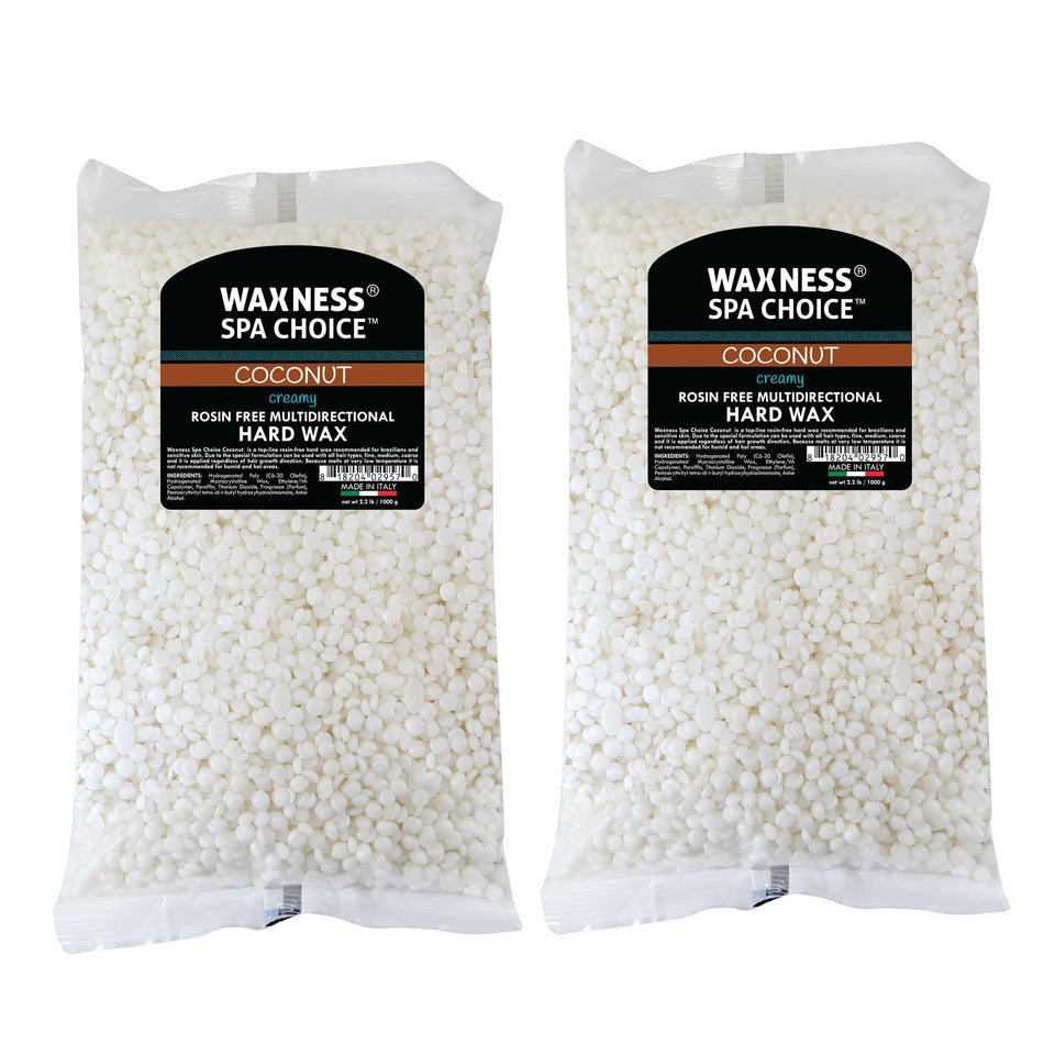 Waxness Coconut Hard Wax granules, rosin-free depilation, smooth results