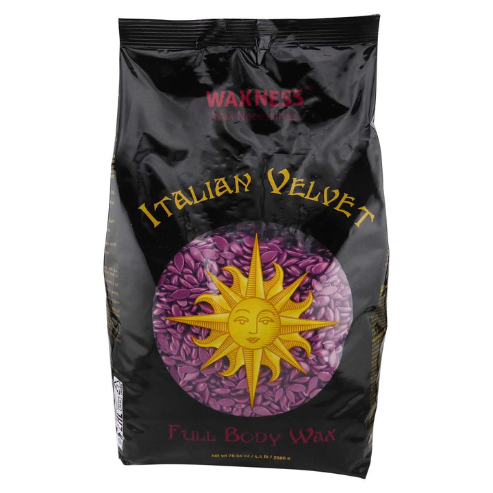 Waxness Italian Velvet hard wax beads in a 4.4 lb professional pack.