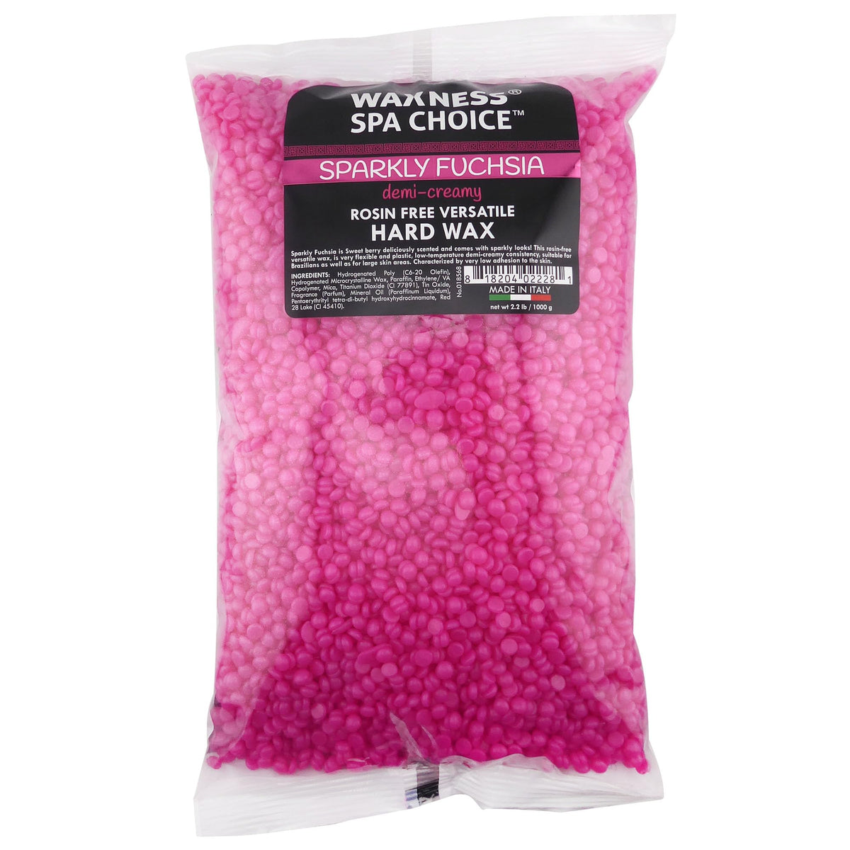 Waxness Spa Choice Hard Wax Sparkly Fuchsia jar for smooth waxing