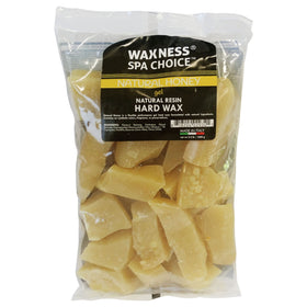 Waxness Spa Choice honey gel beads close-up showing flexible resin base for smooth waxing