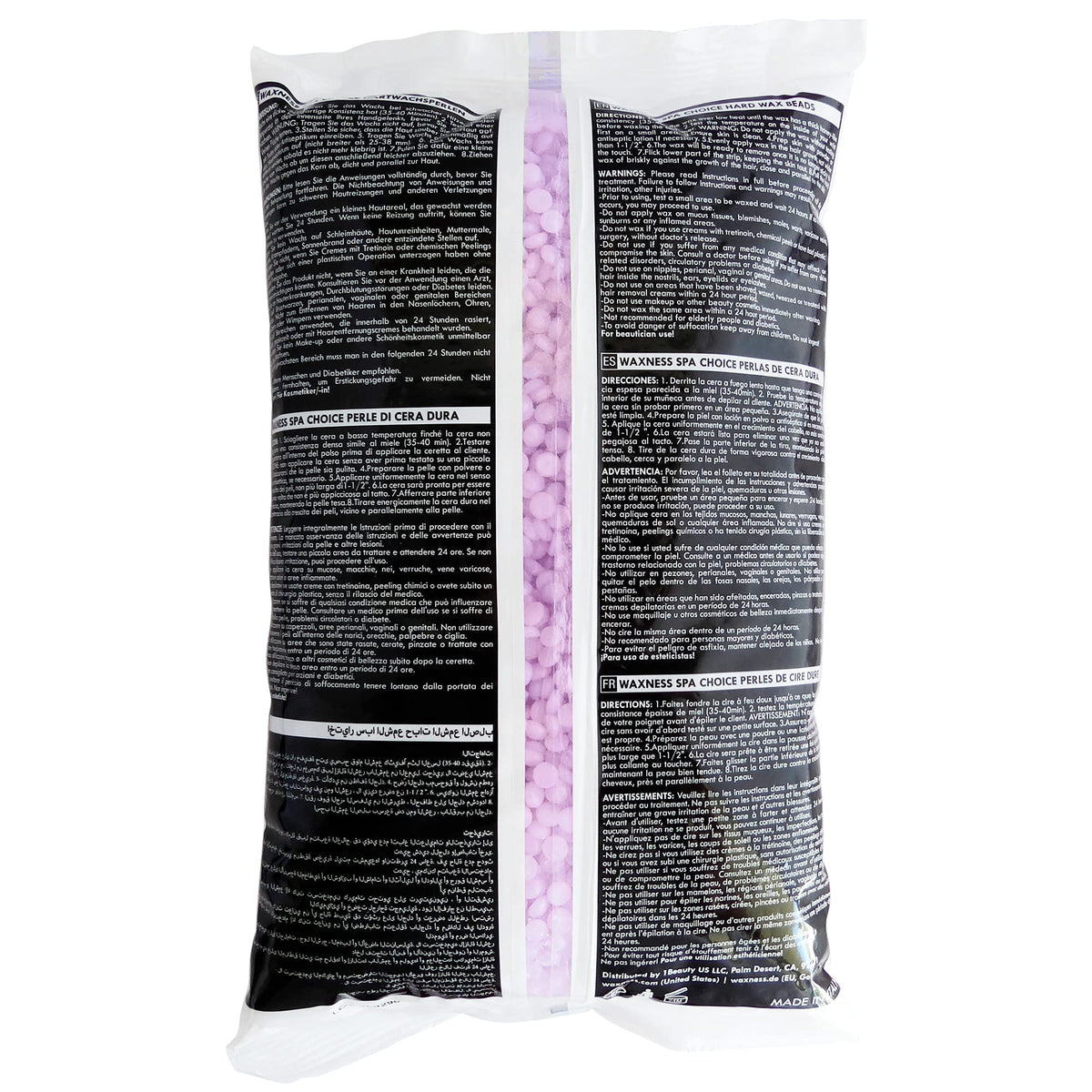 Pre melted Waxness Spa Choice wax granules ready to melt