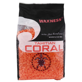 Waxness Tahitian Coral hard wax beads with creamy texture for precise bikini shaping