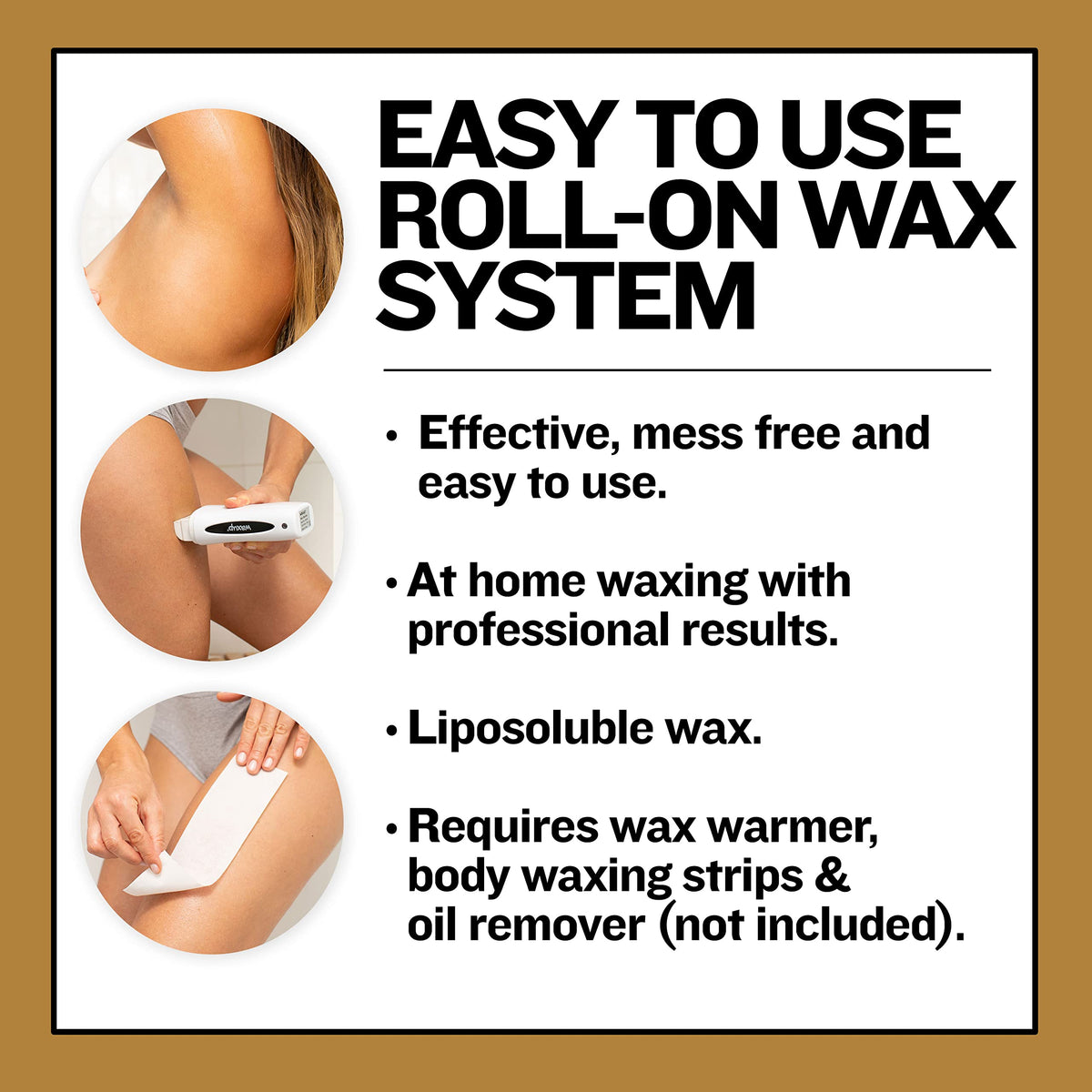 Waxup Gold Roll On cartridge in heater showing easy glide