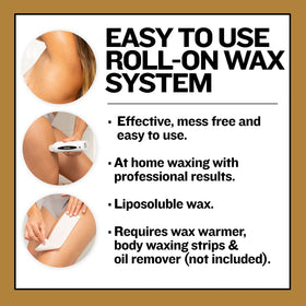 Waxup Gold Roll On cartridge in heater showing easy glide