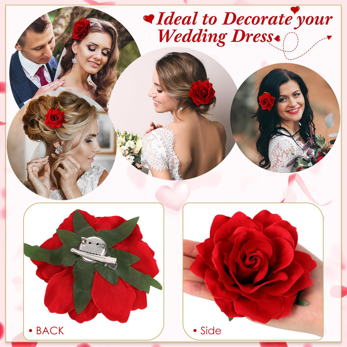 Waydress detailed petals rose flower pin highlighting multi-layer petals