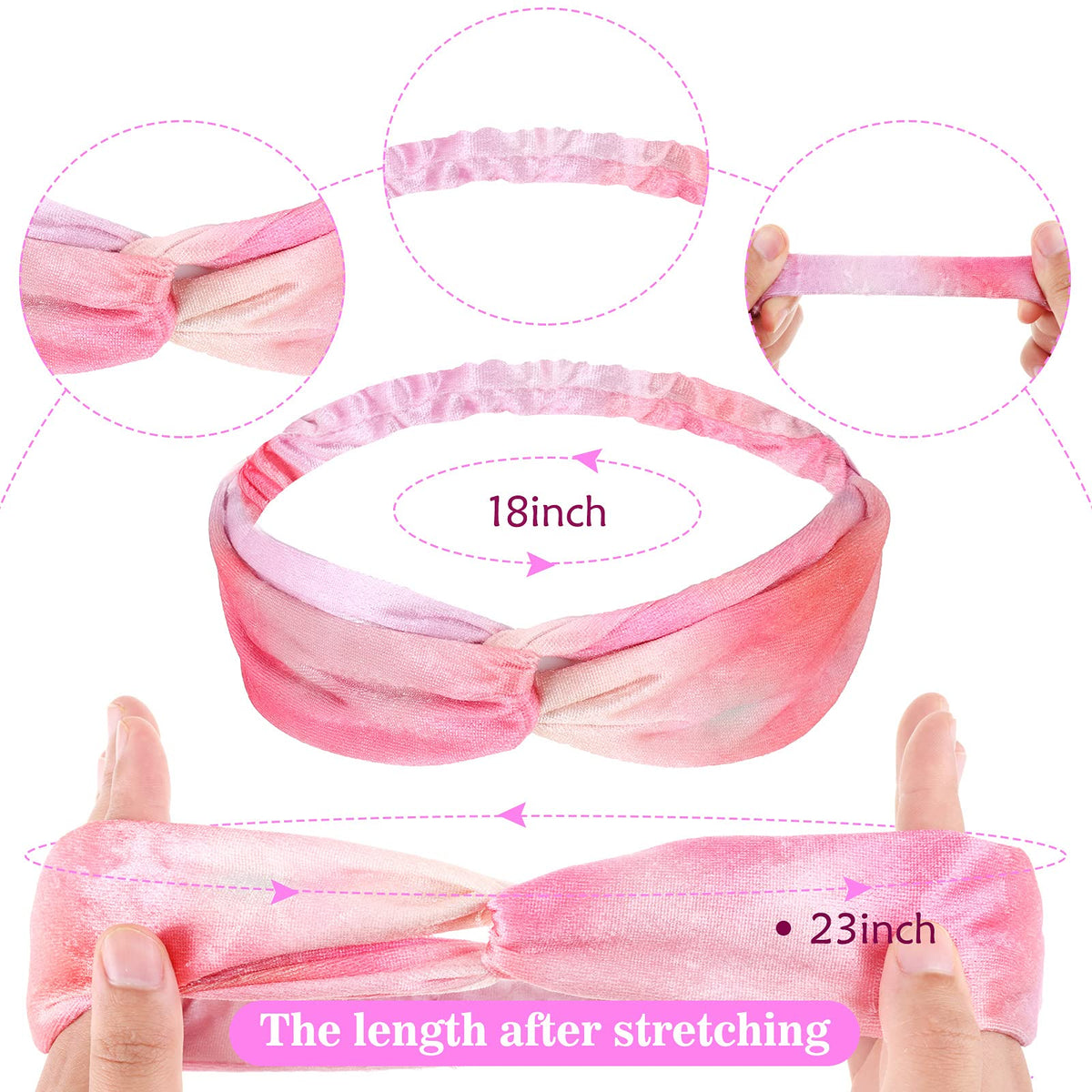 Waydress colorful headbands stretch to fit most children comfortably