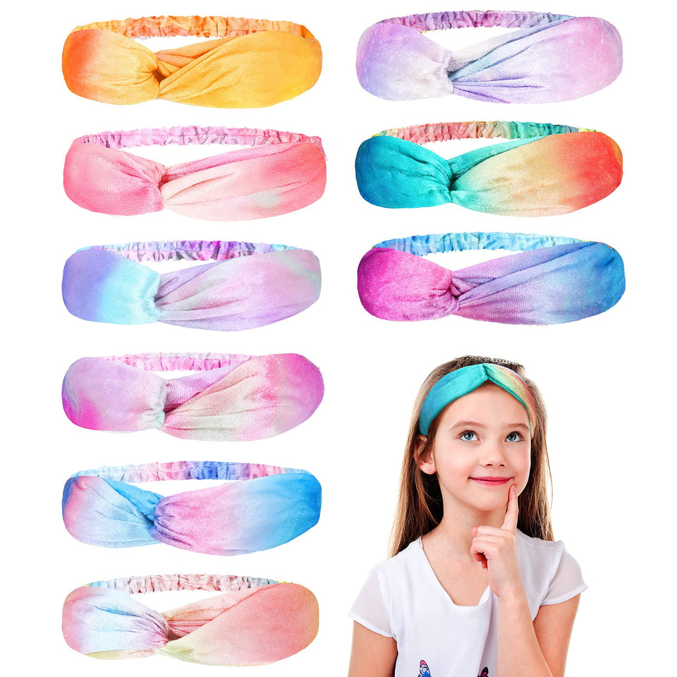 Waydress velvet rainbow headbands set keeps hair tidy during washing and skincare