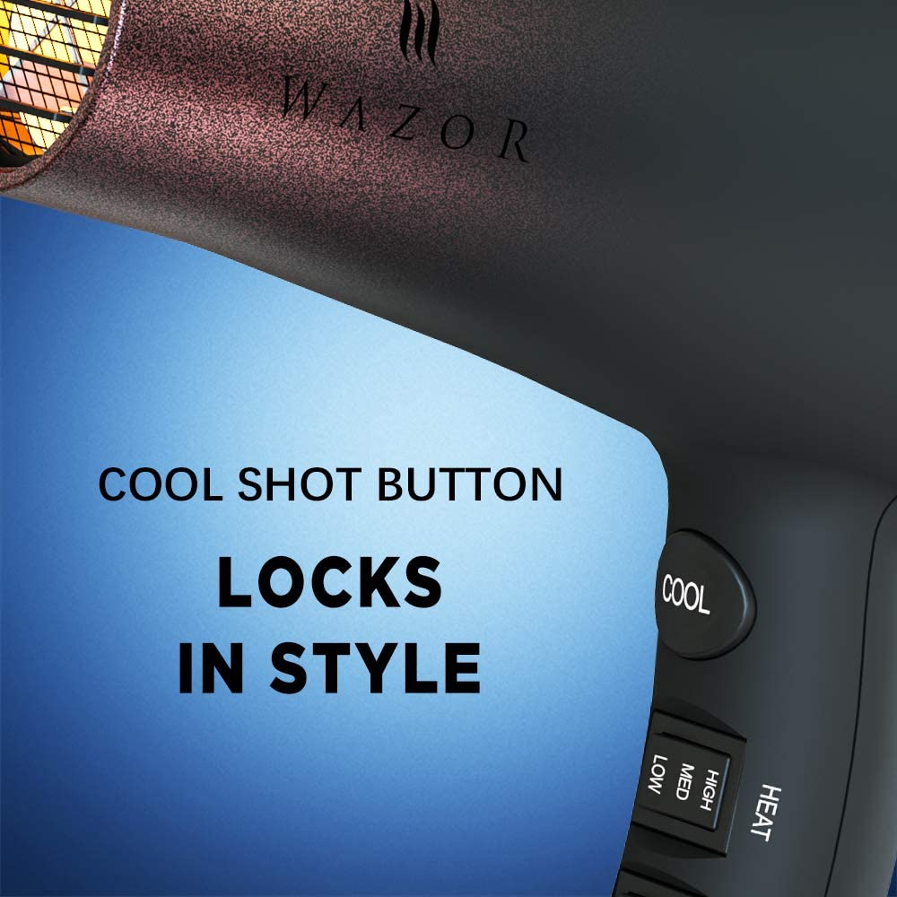 Wazor cool shot sets styles with lasting hold.