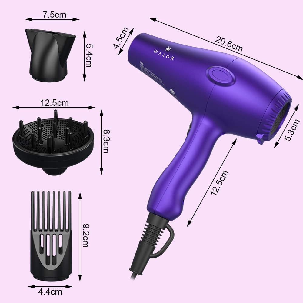 Quiet, low-noise design of the Wazor dryer