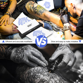 WBK tattoo paper sheets included for ready-to-use transfers.