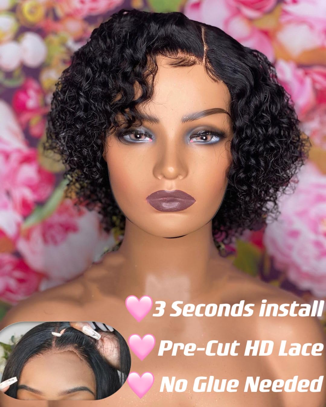 WBTH Pixie Cut Wig pre-plucked pre-cut for easy styling