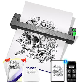WBWTATTOO tattoo stencil printer front view, compact for on-the-go studio sessions.