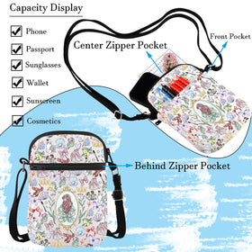 WCGXKO Princess Mermaid bag measures 20x26x2cm for cosmetics and stationery