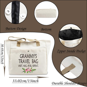 WCGXKO sturdy silver-button closure keeps cosmetics in place