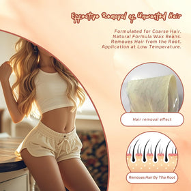 Wchiou bikini and brazilian waxing beads grip hair at the root for longer smoothness