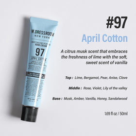 W.Dressroom April Cotton cream texture close-up showing quick absorption