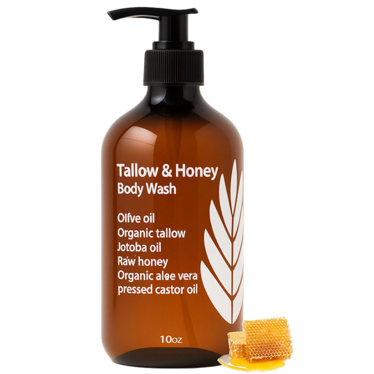 WDVNEX Tallow and Honey Body Wash bottle highlighting rich hydration for skin