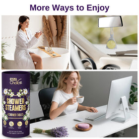 W&E Choice gardenia shower steamer offers floral serenity in the shower
