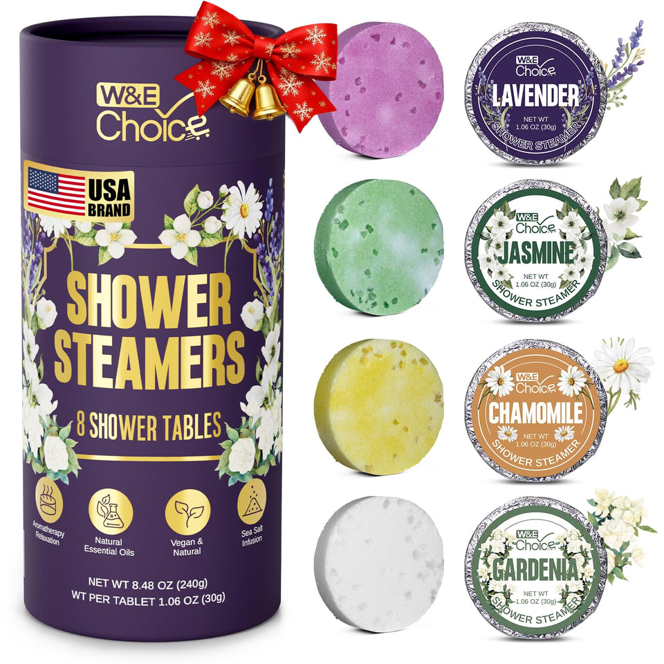 W&E Choice lavender shower steamer pack for daily relaxation