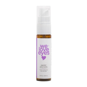 We Love Eyes SuperGLA bottle pour for gentle eyelid cleansing