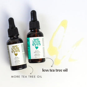 We Love Eyes oil removes stubborn mascara with minimal rubbing and irritation.