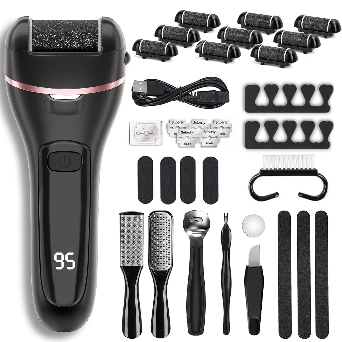 Weahea 30in1 pedicure kit front view for a complete at-home foot care setup.