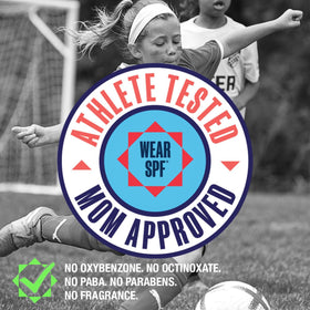 WearSPF spray drying quickly on skin during activity