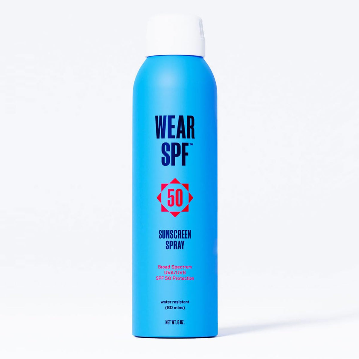 WearSPF sunscreen spray bottle top view for quick application