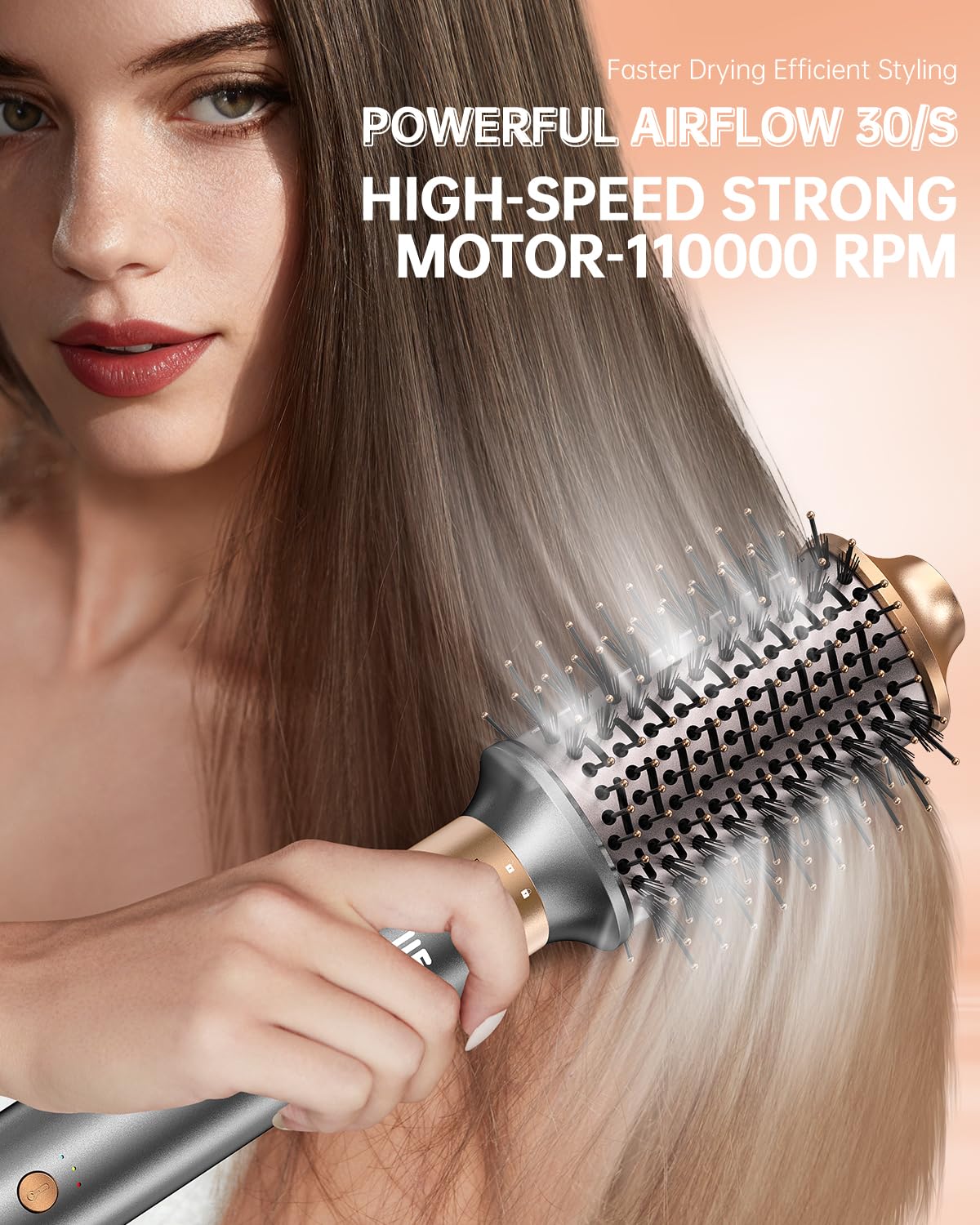 webeauty 32mm air-curler wand close-up demonstrates defined curls with gentle heat