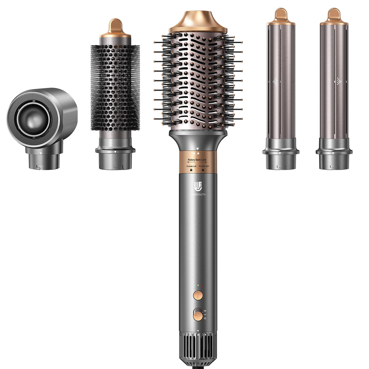 webeauty 5-in-1 hair dryer brush front view for fast drying and versatile styling