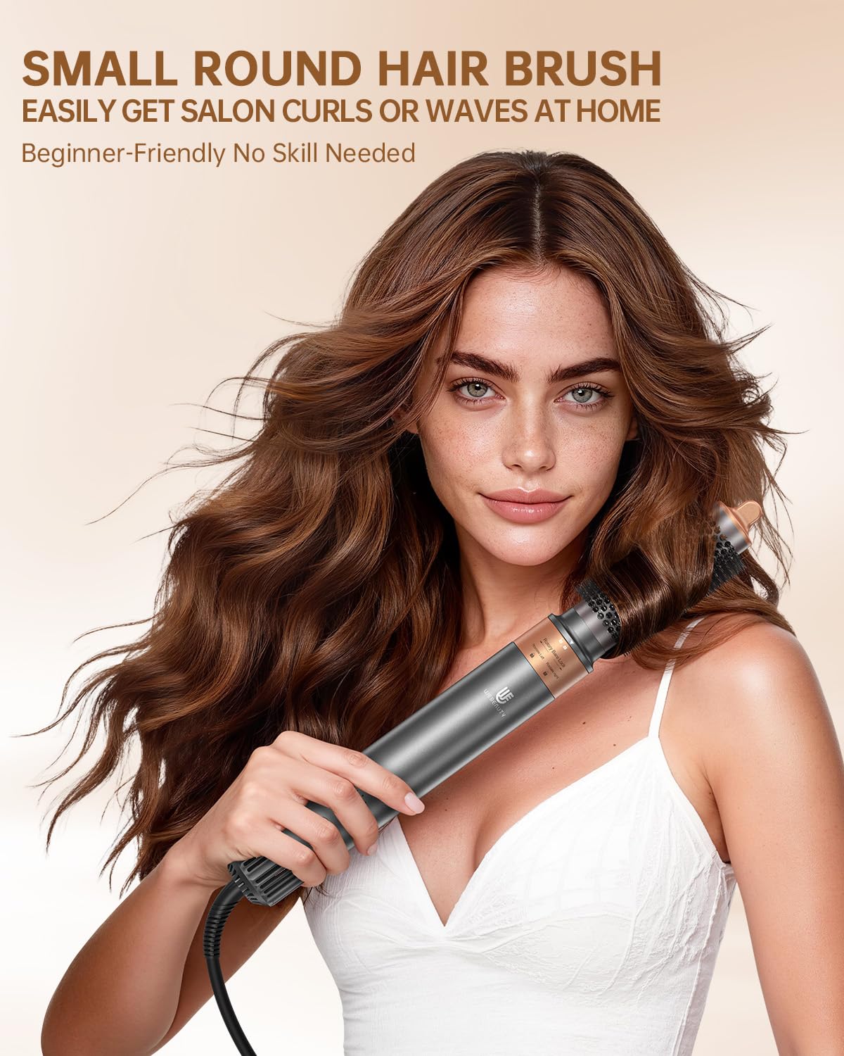 webeauty 60mm oval volumizing brush shows root lift and smoothing in one pass