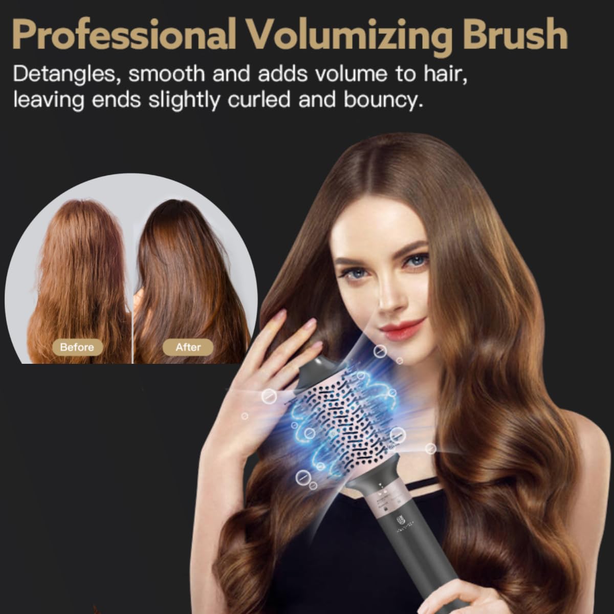 WeBeauty Hot Air Styler 60mm oval brush delivers lift and salon-style volume