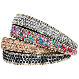 Wecoe rhinestone headbands 4-pack in color options for everyday sparkle