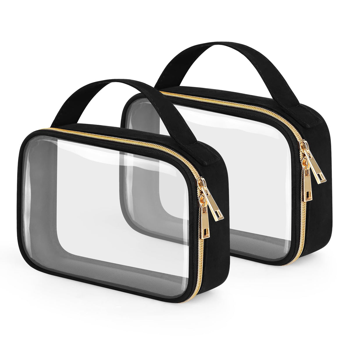 Wedama Clear Toiletry Bag large front view, organized toiletries for travel