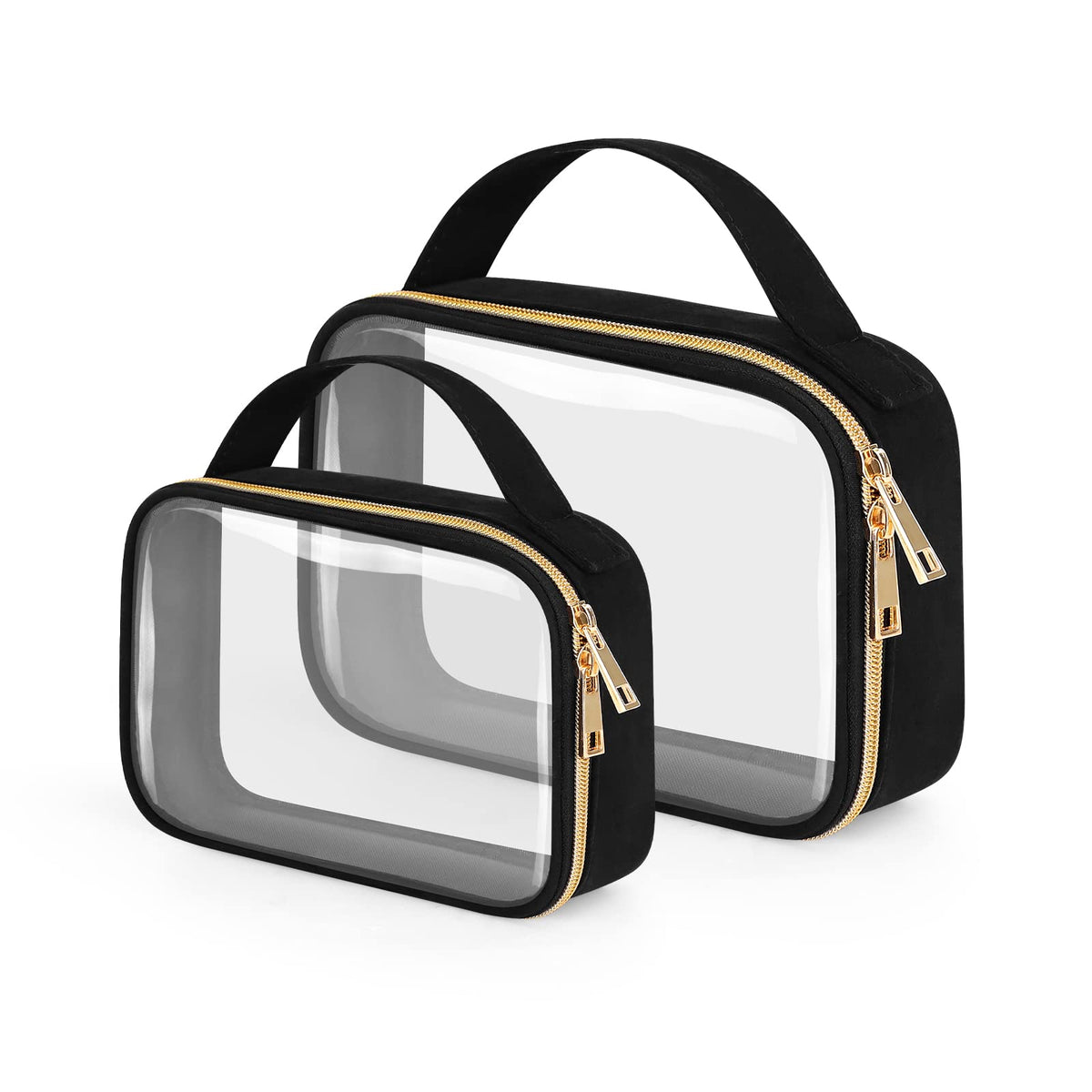 Wedama clear toiletry bag medium open with zipper for quick access