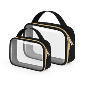 Wedama clear toiletry bag medium open with zipper for quick access