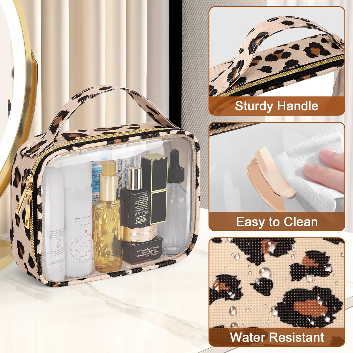Wedama lightweight travel bag measures 7.8 x 5.9 x 2.4 inches.