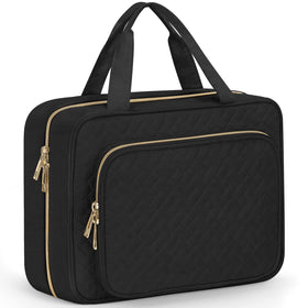 Wedama toiletry bag rolled view showing large capacity for cosmetics