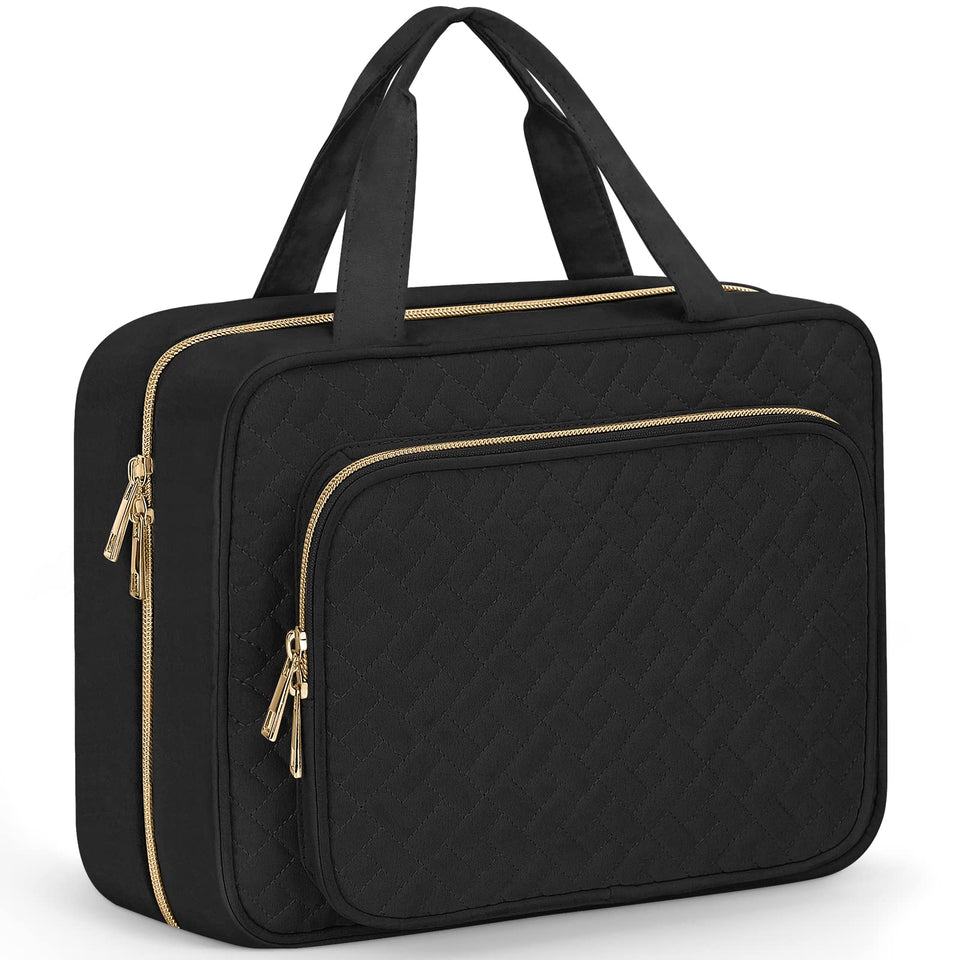 Wedama toiletry bag rolled view showing large capacity for cosmetics